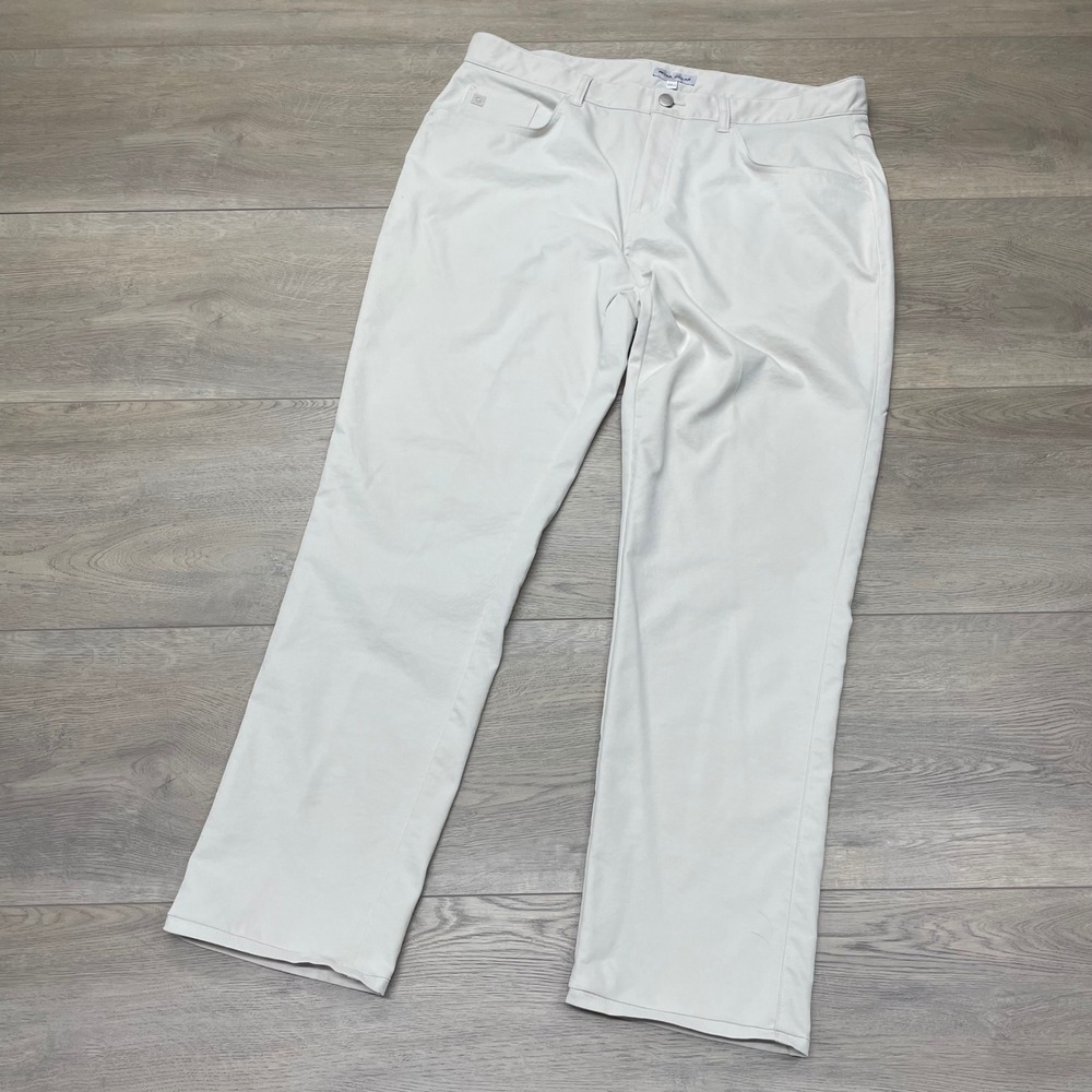 Peter Millar eb66 Pants Mens 36/30 Tan Performance 5-Pocket Golf Trousers